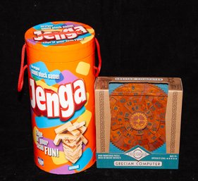 Jenga Game And True Genius Grecian Computer Wooden Brainteaser Puzzle New