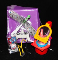 Kids Toy Lot Includes FlyTech Dragonfly And Slingshot