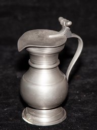 4 Inch Antique Pewter Flagon