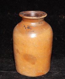 1870s Stoneware Canning Jar By William Hare In Wilmington, Delaware
