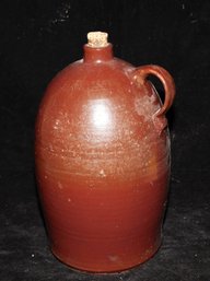 Early 1900s Brown Stoneware Crock Jug