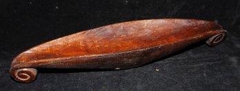 Antique French Polynesian Wood Feast Dish