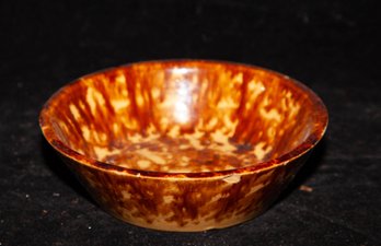 Antique Possibly Bennington Pottery 7 Inch Spongeware Small Bowl