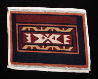 Southwestern Finished Needlepoint Seat Cover