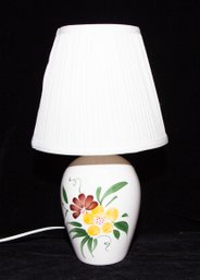 Vintage Ceramic Hand-painted Floral Table Lamp