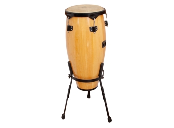 Cosmic Percussion Natural Conga Drum With Basket Stand