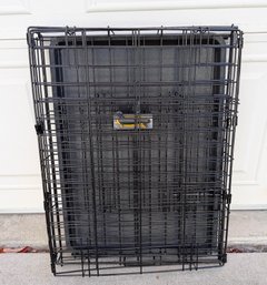 Collapsable Black-coated Wire Dog Kennel