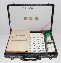 1950s Vintage Chinese Mahjong Set With Playing Instructions For Chinese Game Of Four Winds