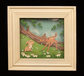 Walt Disney Multiplane Painting No. 5 Featuring Bambi And Thumper From The 1942 Film Bambi
