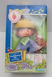 1982 Kenner Strawberry Shortcake Huckleberry Pie Doll With Pet Dog, Cupcake NIB