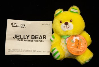 1981 Kenner Strawberry Shortcake 'Jelly Bear' Plush Toy, The Pet Friend Of Butter Cookie