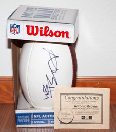 Antonio Brown Signed Wilson NFL Football With COA