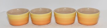 Set Of Le Creuset Stoneware Ramekins In The Sunburst Yellow And Orange Gradient Ombre