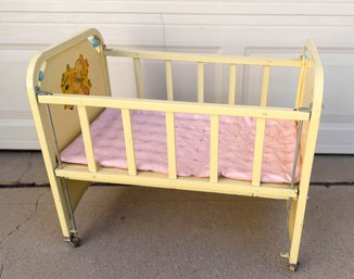 1950s Vintage Metal Toy Doll-E-Crib Manufactured By Amsco