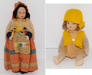 1950s Vintage Magis Roma Souvenir Cloth Dolls
