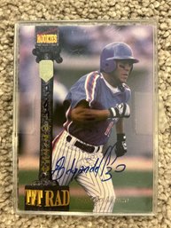 Autographed Edgardo Alfonzo And Is From The 1994 Signature Rookies TetRad Collection