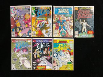 1980s-90s Marvel Comics Silver Surfer Featuring Significant Story Arcs Like 'The Herald Ordeal