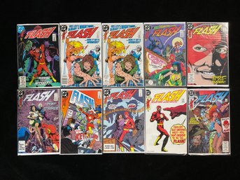 1989-1990 DC Comics Flash Issues #27-35 Characterized By The Work Of Artist Greg LaRocque