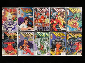 1990-91 DC Comics The Flash (Volume 2) Issue #36-46 (missing #44) Primarily Featuring The Wally West Era