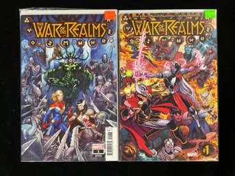 2019 Marvel Comics The War Of The Realms #1 Featuring The Standard Cover And Variant Cover