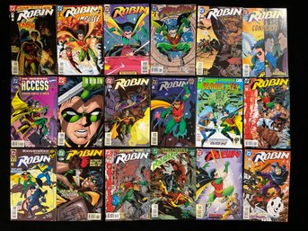 1990s DC Comics Robin Features Both In Standard Logo And Special Embossed Foil Editions