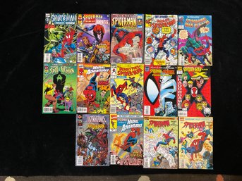 1990s Marvel Comics Spider-man Issue Crossovers With The Punisher, X-Factor, And The Thunderbolts.
