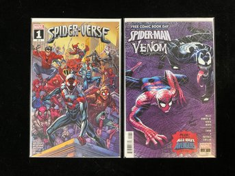 Marvel Comics 2019 Spider-Verse #1 And Free Comic Book Day 2022: Spider-Man/Venom #1
