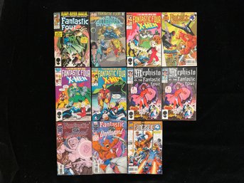 1980s-90s Marvel Comics Featuring Fantastic Four Vs. The X-Men #1 -#3