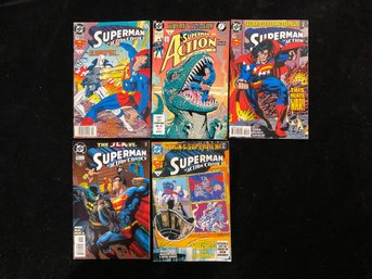 1990s DC Comics Superman In Action Comics Issues #753,#689,#699,#664,#702