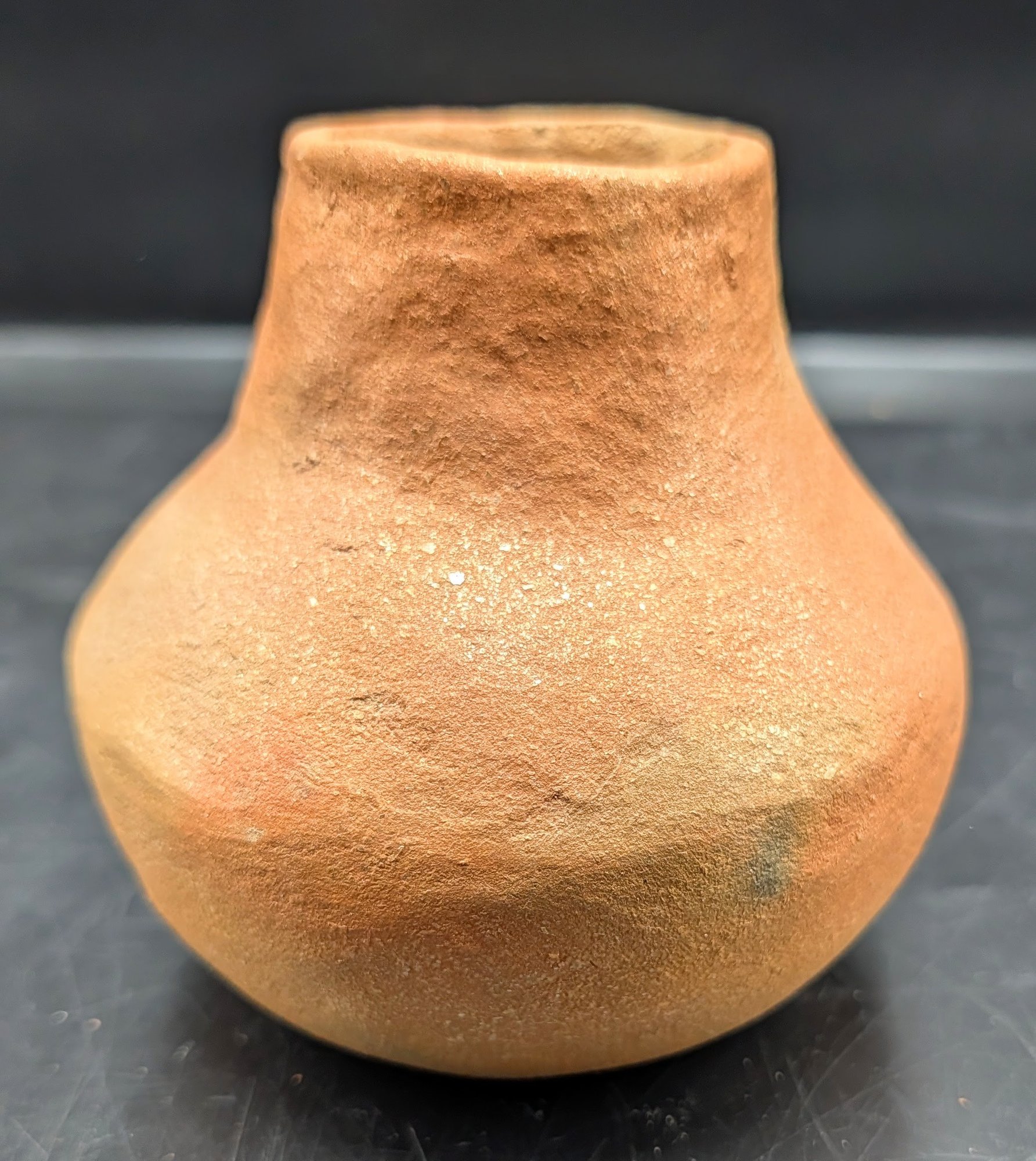 Native Jar A Primitive, Handmade Native American Pottery Jar With Rounded Body ...