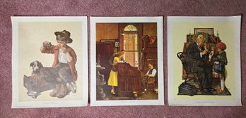 Three Canvas Print Norman Rockwell Artwork