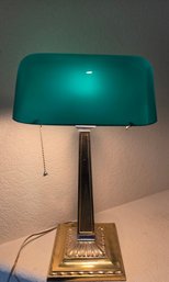 Antique Emeralite Bankers Lamp