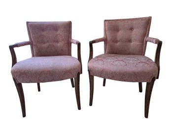 Pair Of Pink Parlour Chairs