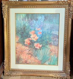 M.h. Hurlimann Flowering Garden Landscape With Spring Flowers Print.