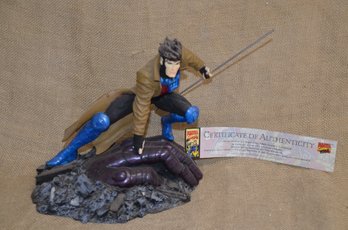 (#31) 1994 Marvel X Men Comic GUMBIT Statue #563/3500 With Certificate Authenticity With Out Box