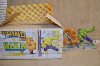(#33) 1994 Thing Vs The Incredible Hulk Bookends Bowen #1040 With Certificate