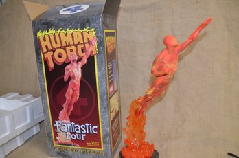 (#48) 2001 Marvel Bowen Design HUMAN TORCH Fantastic Four Painted Statue Sculpted By Tony Mcvey #2312/4000