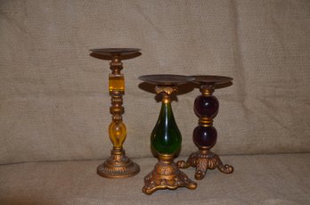 (#4) Decorative 3 Pillar Candle Stands