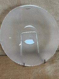 (#26) Kosta Boda Weave Glass Fruit Bowl 9'