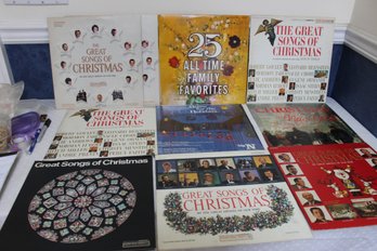 302) Lot Of 10 Christmas Albums, Records, Vinyl's