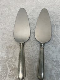 383) STERLING Silver Handle Pie / Cake Server Stainless Steel Blade 178Grams With Stainless Blade