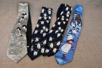239) Mens Penguin Ties (4)