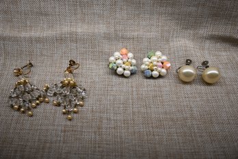 Vintage Clip On Earrings