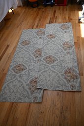 537) Two (2) Window Panel Drapes 62.5' Long By 48' Wide