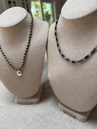 2 Seed Bead Necklaces 7' And 8'
