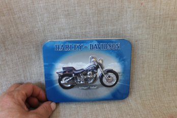 431) Harley-Davidson 2 Decks Of Playing Cards (New In Tin , Not Used)