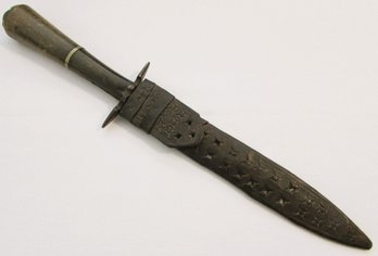 A Guatemalan Bone Horn Handled Dagger Or Knife