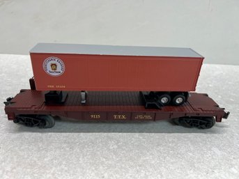 Pennsylvania TrucTrain Flat Car With Trailer PRR 15104