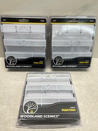Woodland Scenics Picket Fence O Scale - A3004 - New 3 Packs