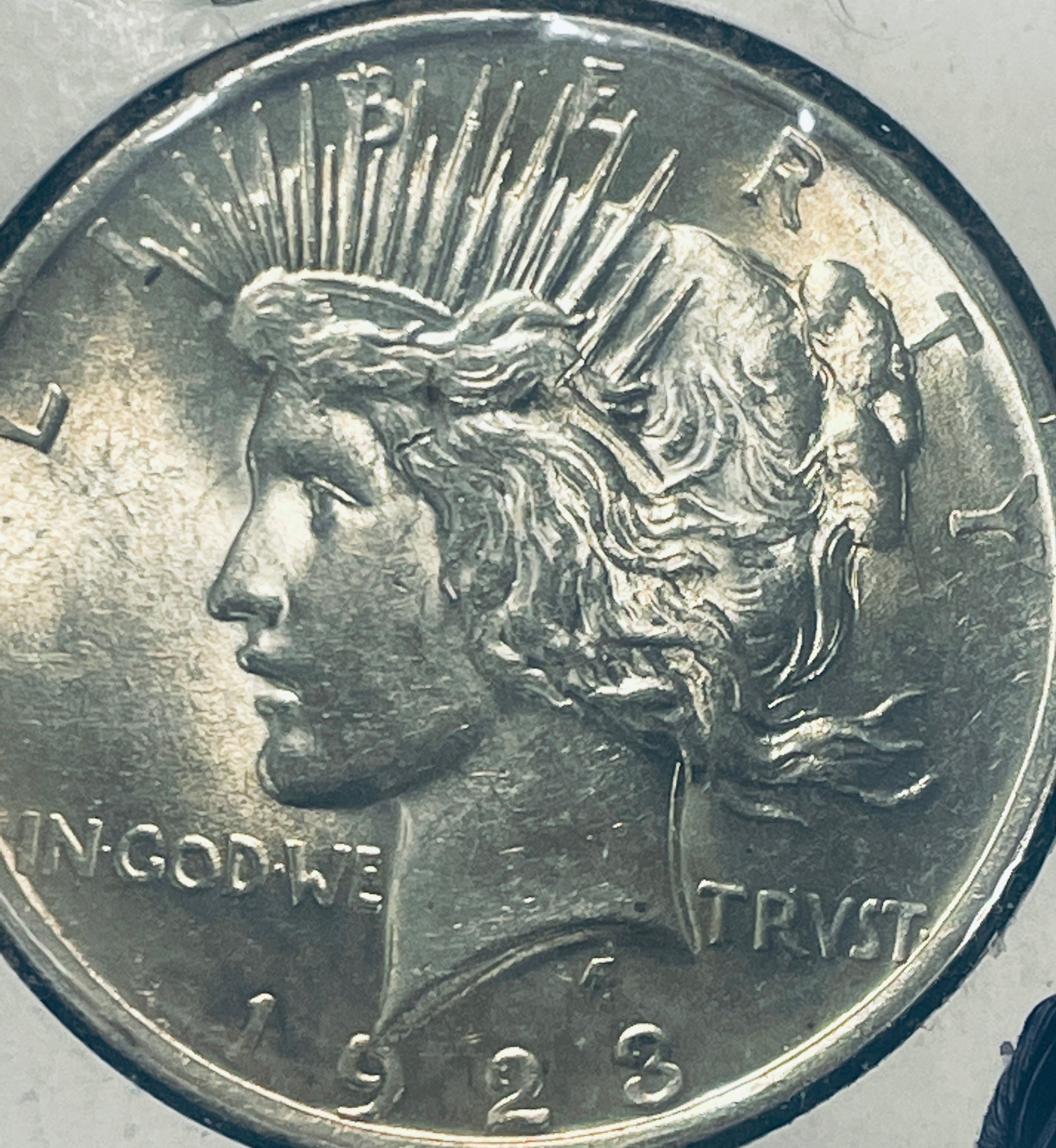 1923 PEACE SILVER DOLLAR COIN-BU / BRILLIANT UNCIRCULATED! - IN FLIP ...